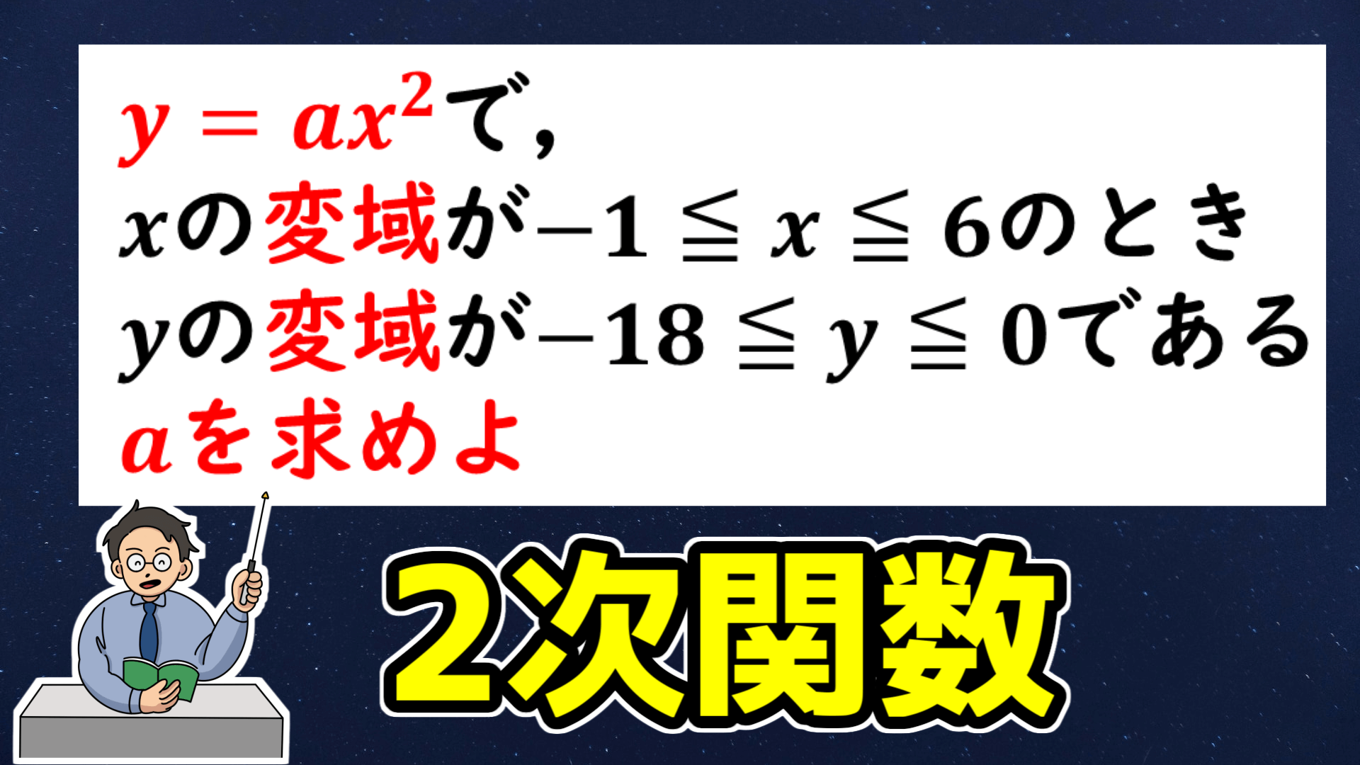 2次関数の決定